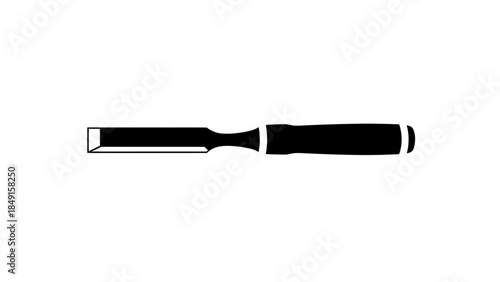 Minimalistic silhouette of a precision craft knife emphasizing sharpness and utility