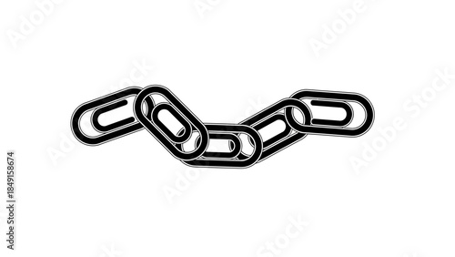 Stylized chain link graphic symbolizing connection and interdependence in digital and conceptual