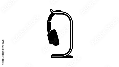 Minimalist Black and White Illustration of a Modern Vacuum Cleaner Design