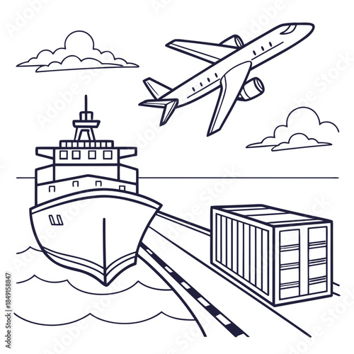 Illustration of transportation modes