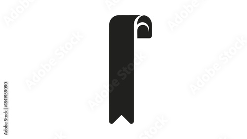 Minimalist black bookmark icon representing reading and literature essentials