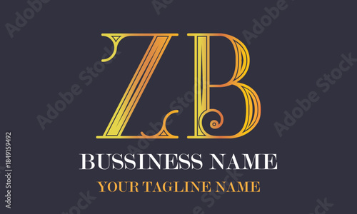 ZB Z zb initial logo | initial based abstract modern minimal creative logo, vector template image. luxury logotype logo, real estate homie logo. typography logo. initials logo