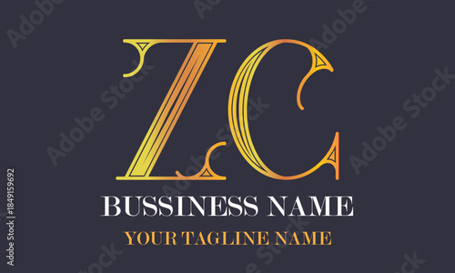 ZC Z zc initial logo | initial based abstract modern minimal creative logo, vector template image. luxury logotype logo, real estate homie logo. typography logo. initials logo