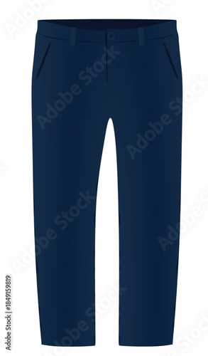 Blue chino pants. vector illustration