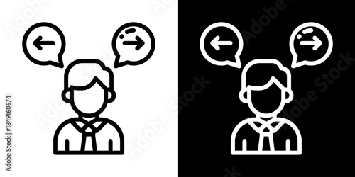 Behavior Icon Of Line Black And White Style Vector Illustration
