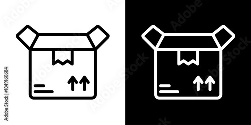 Product Icon Of Line Black And White Style Vector Illustration
