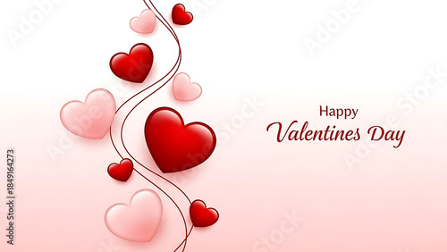 Wallpaper Mural Happy valentines day greeting card background with hearts Torontodigital.ca