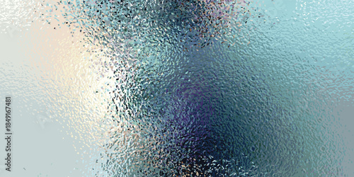 Close up of frosty window pane texture.