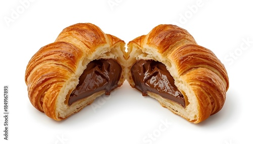 Croissant filled with chocolate