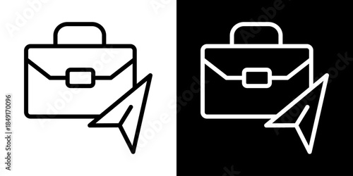 Speculative Application Icon Of Line Black And White Style Vector Illustration
