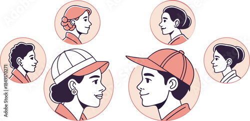 girl with long hair vector illustration of a woman