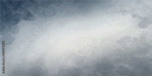 Abstract dark storm clouds and white mist swirl across a blue sky with motion and rain texture over a night sea