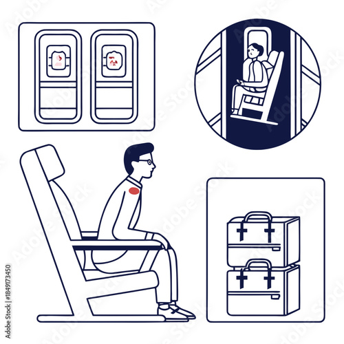 Airplane safety and comfort instructions
