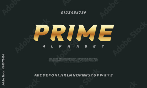 Digital modern alphabet font. Creative abstract urban, futuristic, fashion, sport, minimal technology typography. Simple vector illustration with number