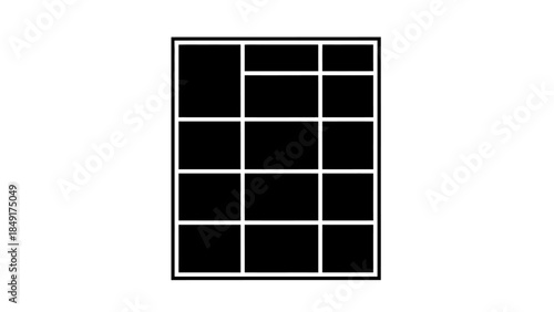 Minimalist black and white grid pattern with a sleek modern aesthetic suitable for contemporary