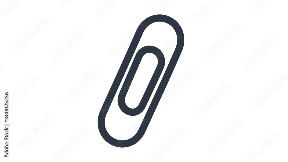 Obraz premium Minimalist icon representing attachment or document clipping in digital interfaces