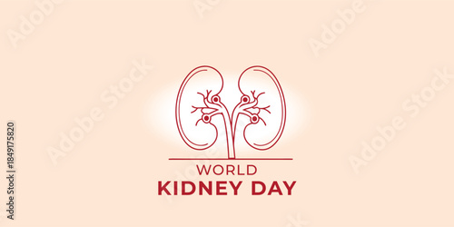 vector illustration of world kidney day concept