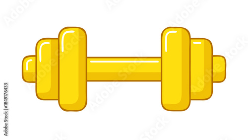 Golden Dumbbell Icon representing strength and fitness