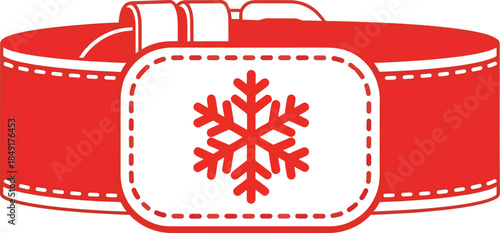 Christmas Shopping Bag with Snowflake