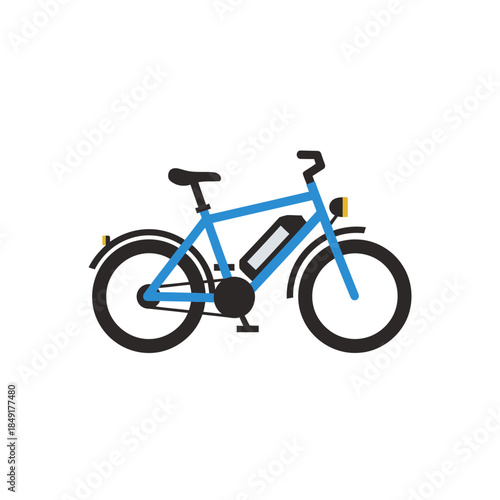 Modern electric bicycle with sleek design and battery pack