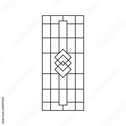 vector illustration of a closed door	
