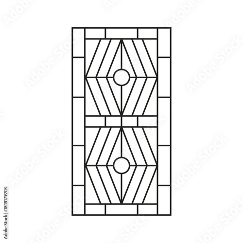 vector illustration of a closed door	
