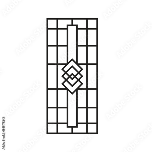vector illustration of a closed door	
