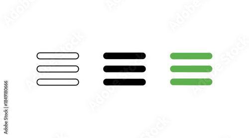 Three sets of horizontal lines