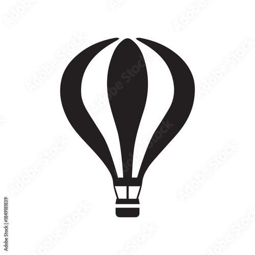 Parachute line art silhouette