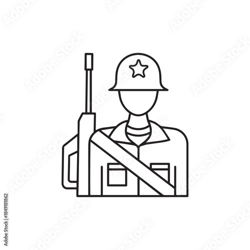 Military Helmet icon symbols. app and web UI solid and line icon