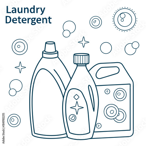 Laundry detergent bottles