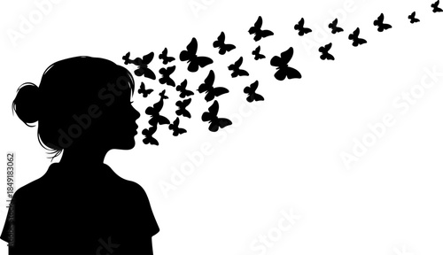 Releasing Butterfly Dreams Vector Art 