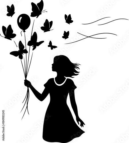 Releasing Butterfly Dreams Vector Art 