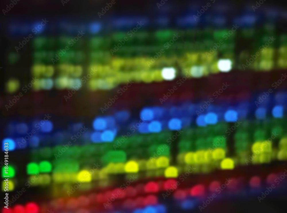 Fototapeta premium Night city abstract illumination bokeh background