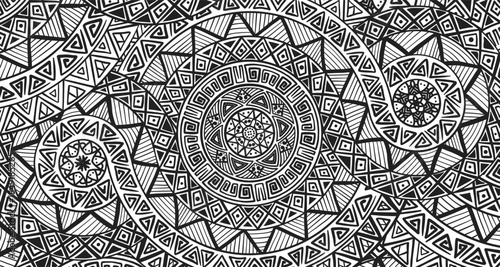 ethnic seamless patterns. Tribal geometric backgrounds black and white. modern abstract print.