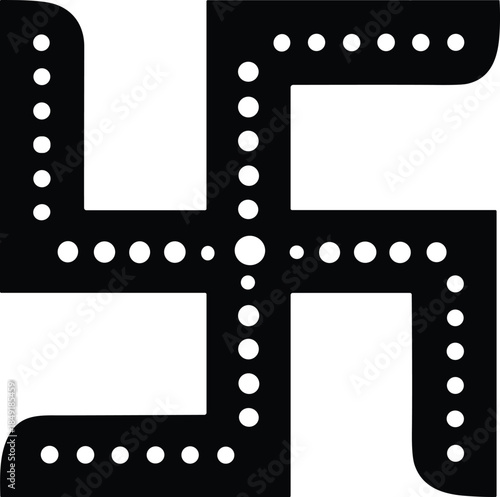 Swastika Symbol Ancient Religious Icon Representing Auspiciousness Prosperity Good Fortune Well Being And Spirituality