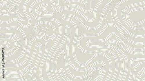 Abstract Beige and White Line Contour Hand Drawn Banner Background.Vector Illustration