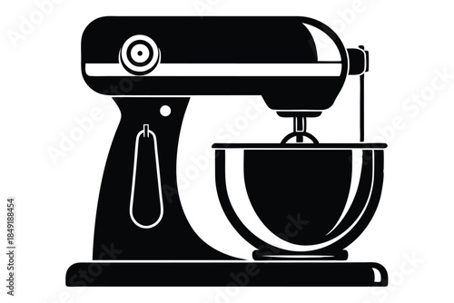 mixer silhouette line art vector illustration