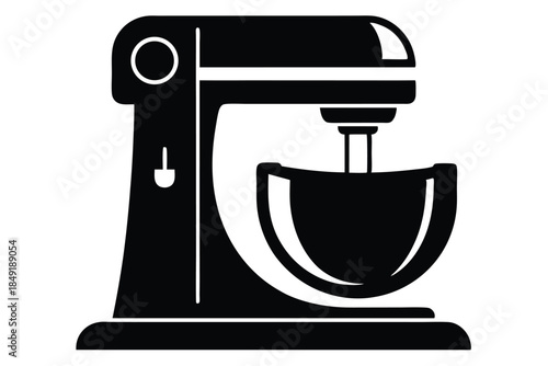mixer silhouette line art vector illustration