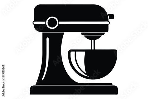 mixer silhouette line art vector illustration