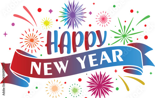 2026 Happy New Year logo design vector. colorful and trendy new year 2026 design template.