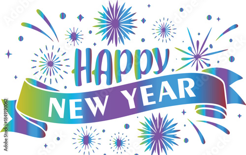 2026 Happy New Year logo design vector. colorful and trendy new year 2026 design template.