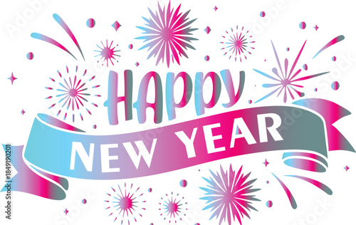 2026 Happy New Year logo design vector. colorful and trendy new year 2026 design template.
