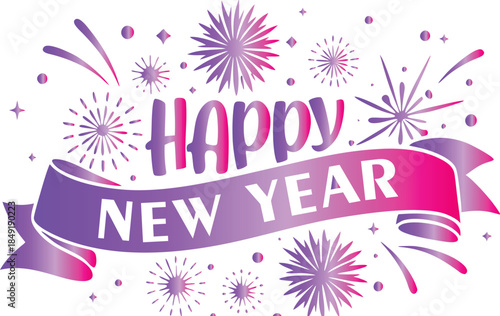 2026 Happy New Year logo design vector. colorful and trendy new year 2026 design template.