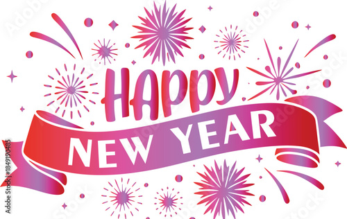 2026 Happy New Year logo design vector. colorful and trendy new year 2026 design template.