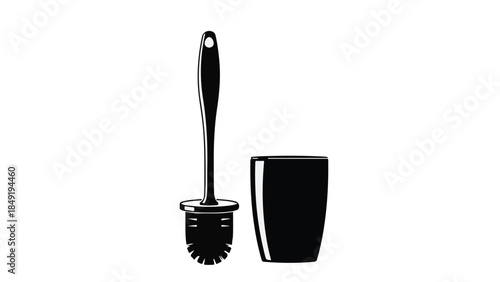 Mascara brush and tube on white background