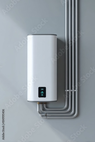 Modern smart water heater with digital display for home efficiency and comfort,Energy Saving Week