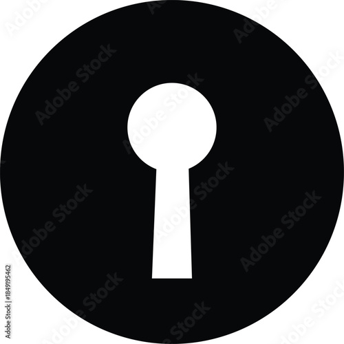 vector illustration of a keyhole