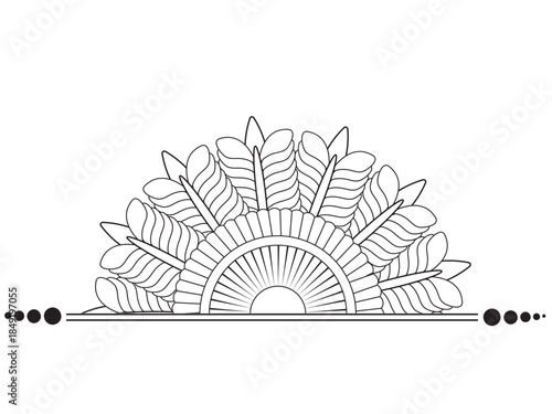 Mandala art draws hand patterns for Art on the wall. Coloring book Lace pattern The tattoo. Design for a wallpaper Paint