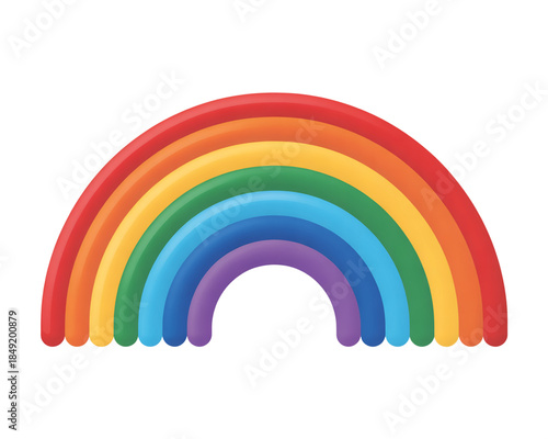 Colorful Rainbow Arc on White Background spectrum colors isolated on a transparent background